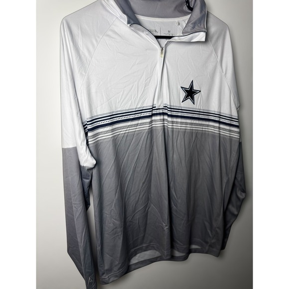 Dallas Cowboys Antigua 1/4 Zip Pullover Men's Size M NFL Long Sleeve Grey - Picture 4 of 10